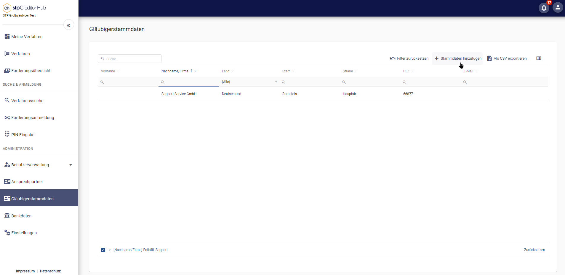 Creditor Hub