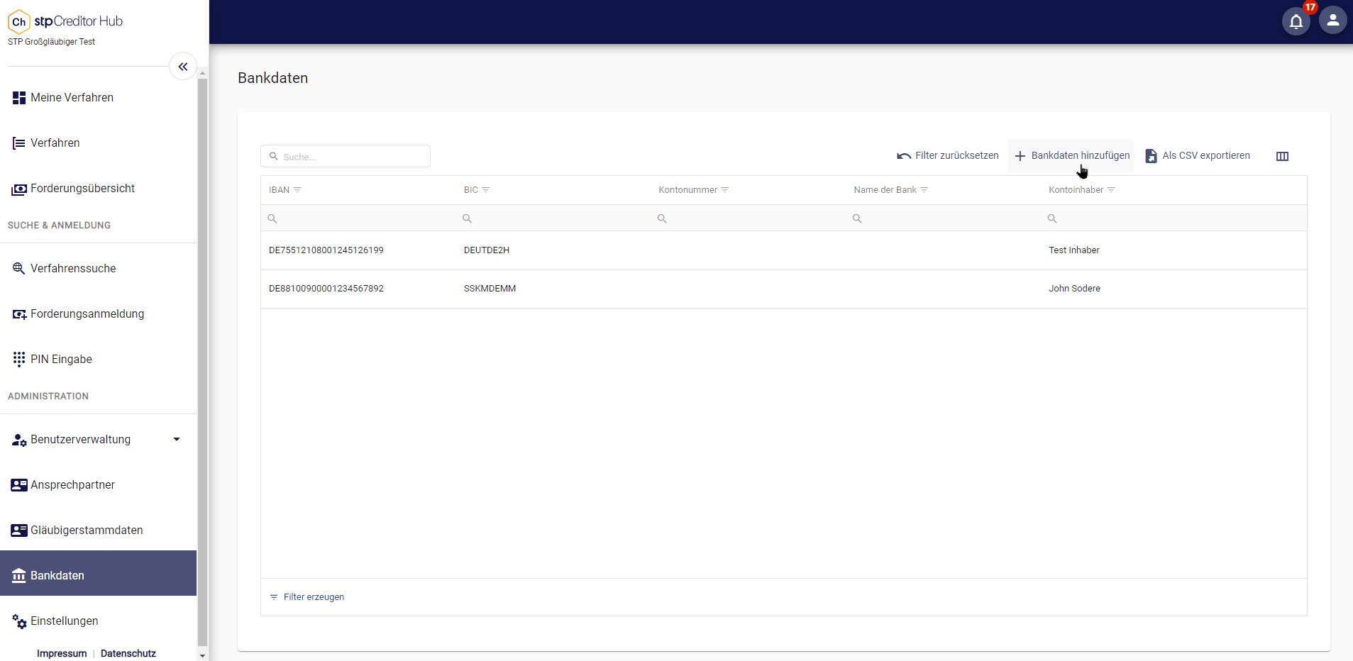 Creditor Hub