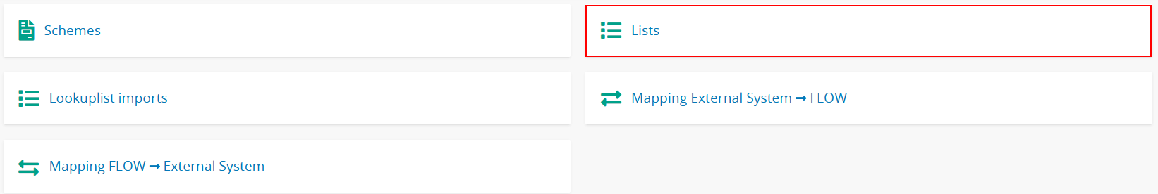 Customization / List Management / Lists