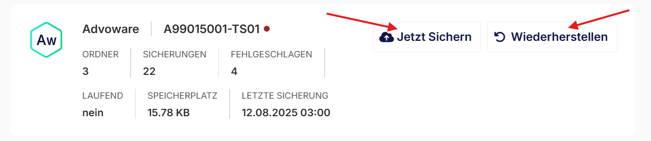 Service Backup Restore Directly