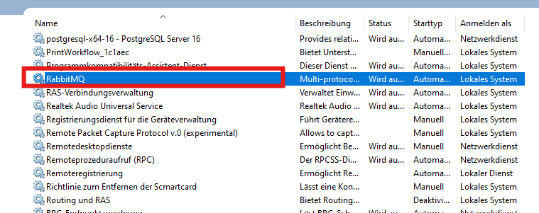 RMq rabbitmq service