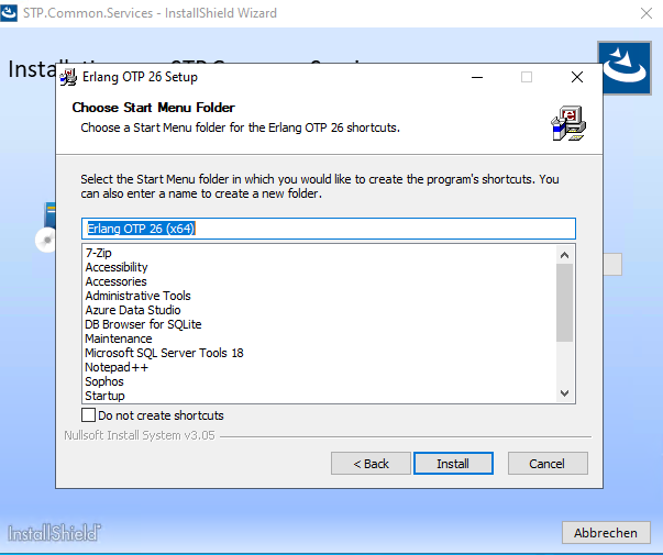 Erlang install menu