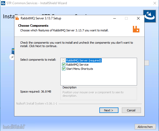 RMq install components