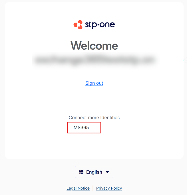 Connect identity page