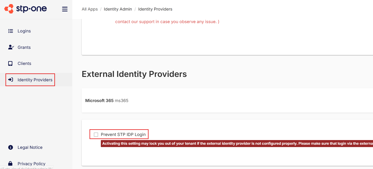 Prevent local login