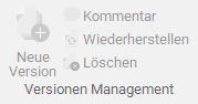 Gruppe "Versionen Management" im Menüband "DokumentAutomation"