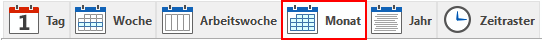 Reiter des Kalender-Fensters: Monat