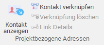 Gruppe "Projektbezogene Adressen" im Menüband "DokumentAutomation"
