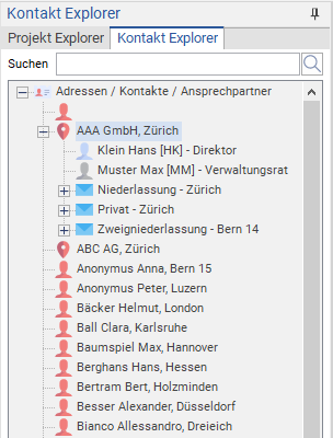 Der Kontakt Explorer