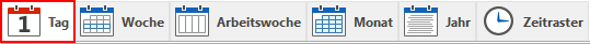 Reiter des Kalender-Fensters: Tag