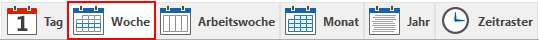 Reiter des Kalender-Fensters: Woche