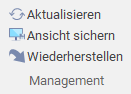 Gruppe "Management" im Menüband "TimeSheet"