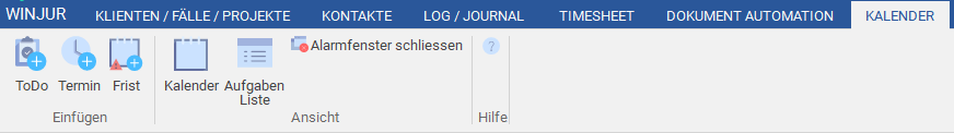 Das Menüband "Kalender"