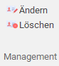 Gruppe "Management" im Menüband "Kontakte"