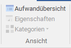 Gruppe "Ansicht" im Menüband "Log/ Journal"