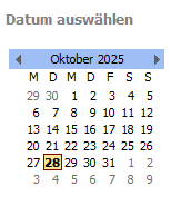 Bereich "Datum auswählen"