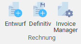 Gruppe "Rechnung" im Menüband "Rechnung"