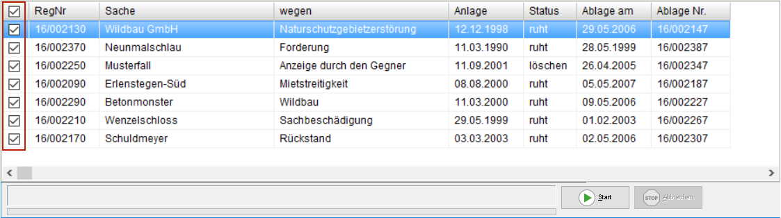 Liste der Altakten