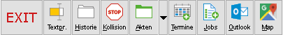 Die Button-Leiste im Adressfenster