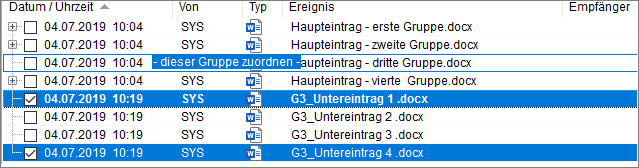 Erstellung einer Gruppe