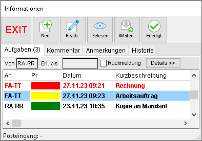 Das Informationsfenster