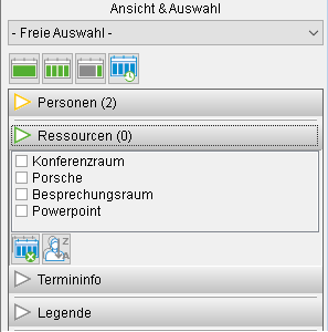 Die Ressourcen-Auswahl