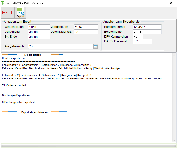 DATEV-Export