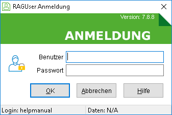 Anmeldemaske