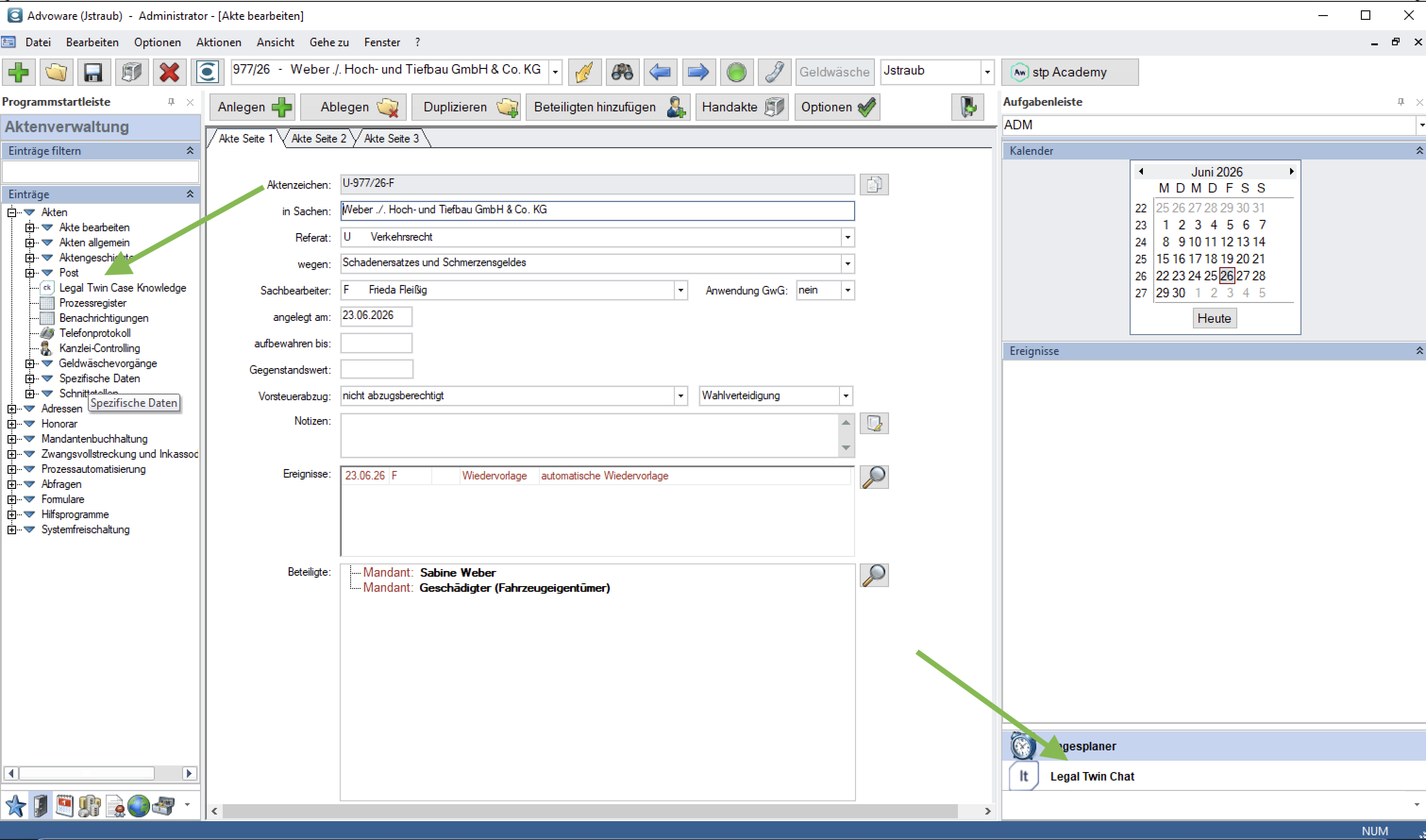 advoware lt button