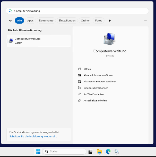 Windows Computerverwaltung