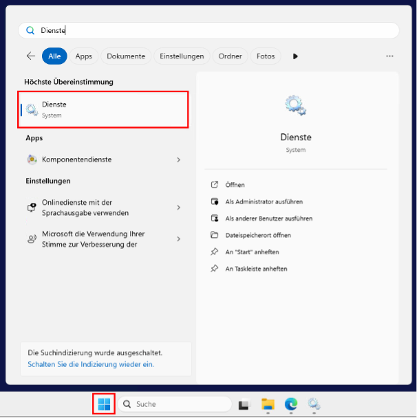 windows dienste