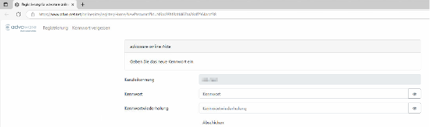 Reset password