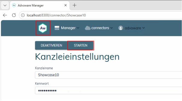 Start connector