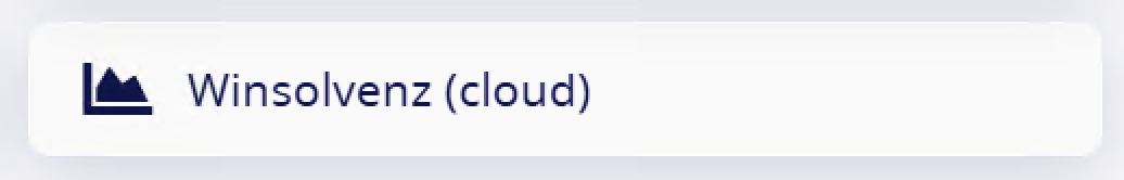 Dashboard-Ansicht der Schaltfläche Winsolvenz (cloud)
