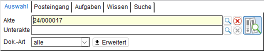 Die Dokumentauswahl