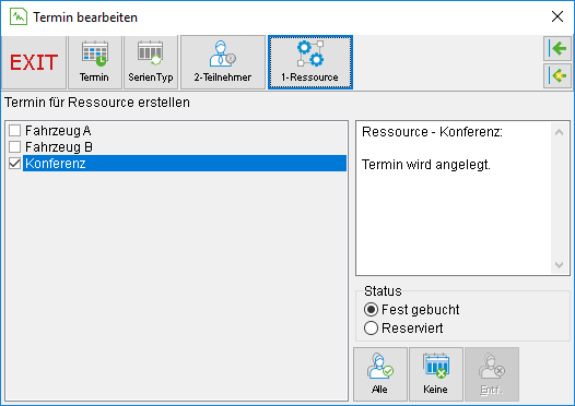 Das Fenster "Termin bearbeiten"