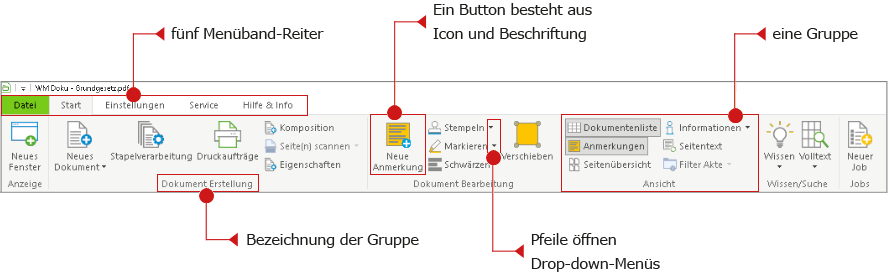 Das Menüband