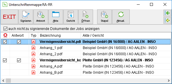 Die Unterschriftenmappe