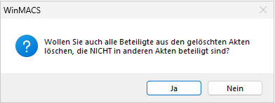 Dialog: Löschen der Adressen von Aktenbeteiligten