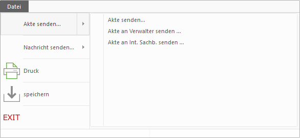 Das Akten-Menüband: der Reiter "Datei"