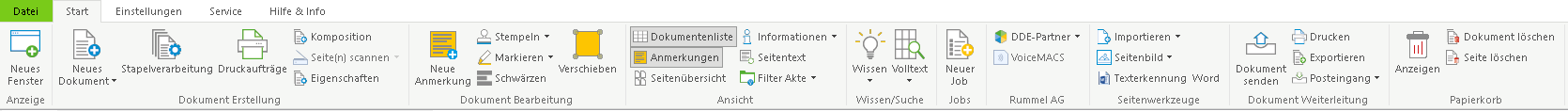 Das Menüband "Start"