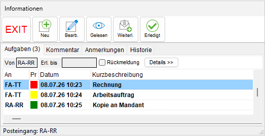 Das Informationsfenster
