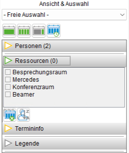 Die Ressourcen-Auswahl