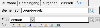 Navigation zu den Fundstellen innerhalb eines Dokuments