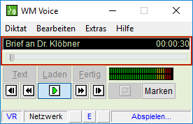 Die Info-Anzeige im Hauptfenster