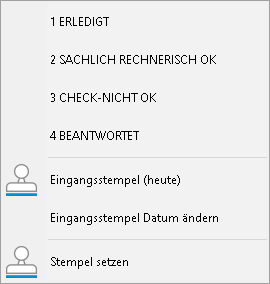 Das Kontextmenü des Vorschau-Bereichs