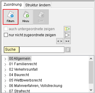 Das Suchfenster für Rohtexte