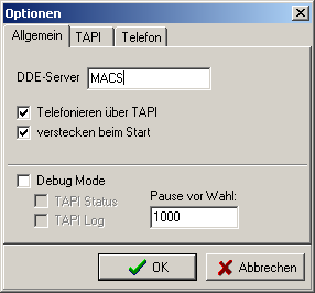 Die Optionen-Registerkarte "Allgemein"