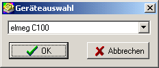 Das Fenster "Geräteauswahl"
