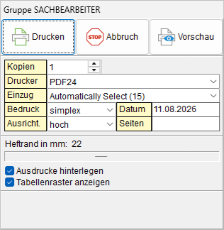 Der Druck-Dialog
